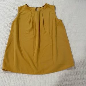 Women’s mustard yellow sleeveless blouse size small